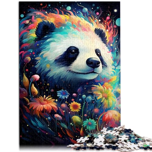 Puzzle für Erwachsene 1000 Teile Sternennacht Panda Heimdekoration Puzzle Spielzeug Lernspiel für Geburtstag Weihnachten 26x38cm von BBVNFLIR