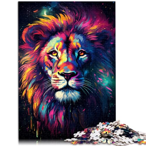 Puzzle für Erwachsene 1000 Teile Sternennachtszene mit Löwe anspruchsvolles Spiel Geburtstagsgeschenk für Teenager ab 14 Jahren 50x75cm von BBVNFLIR