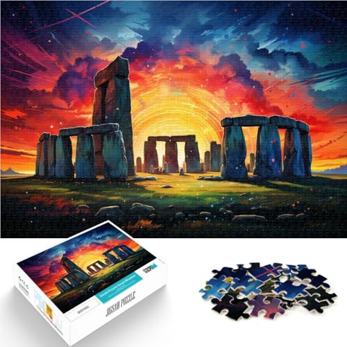 Puzzle für Erwachsene 1000 Teile Stonehenge Lernspielzeug Lernspiel für Geburtstag Weihnachten für Teenager ab 14 Jahren 26x38cm Puzzle für Erwachsene 1000 Teile Stonehenge Lernspielzeug Lernspiel für Geburtstag Weihnachten für Teenager ab 14 Jahren 26x38cm von BBVNFLIR