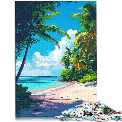 Puzzle für Erwachsene 1000 Teile Strand auf den Malediven anspruchsvolles Spiel ganze Familie 26x38cm von BBVNFLIR