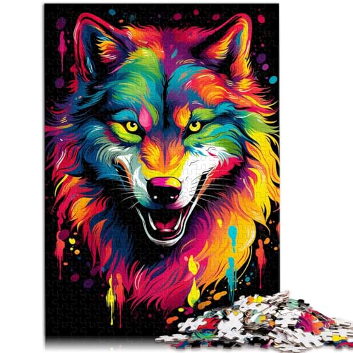 Puzzle für Erwachsene 1000 Teile Straßen-Puzzle mit Buntem Wolf Lernspiel herausforderndes Spielzeug für Teenager ab 14 Jahren 26x38cm Puzzle für Erwachsene 1000 Teile Straßen-Puzzle mit Buntem Wolf Lernspiel herausforderndes Spielzeug für Teenager ab 14 Jahren 26x38cm von BBVNFLIR