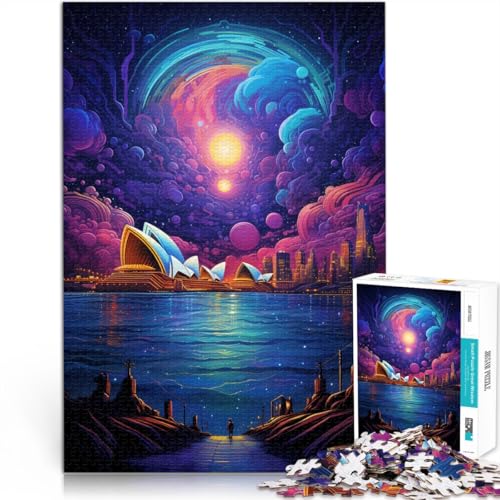 Puzzle für Erwachsene 1000 Teile Sydney Opera House für Puzzle-Geschenke ganze Familie für 14-Jährige 26x38cm von BBVNFLIR