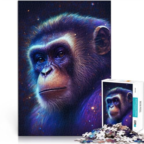 Puzzle für Erwachsene 1000 Teile Tiergalaxie AFFE als Puzzle-Geschenk Lernspiel zum Geburtstag Weihnachten 50x75cm von BBVNFLIR
