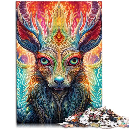 Puzzle für Erwachsene 1000 Teile Tierhirsch Familienunterhaltungsspielzeug Lernspiel für Geburtstag Weihnachten 26x38cm von BBVNFLIR