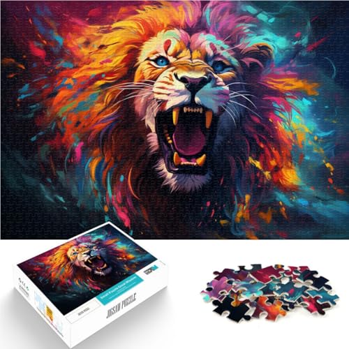 Puzzle für Erwachsene 1000 Teile Tierlöwe Heimdekoration Puzzlespielzeug Stressabbau schwierige Herausforderung für Jugendliche ab 14 Jahren 50x75cm von BBVNFLIR