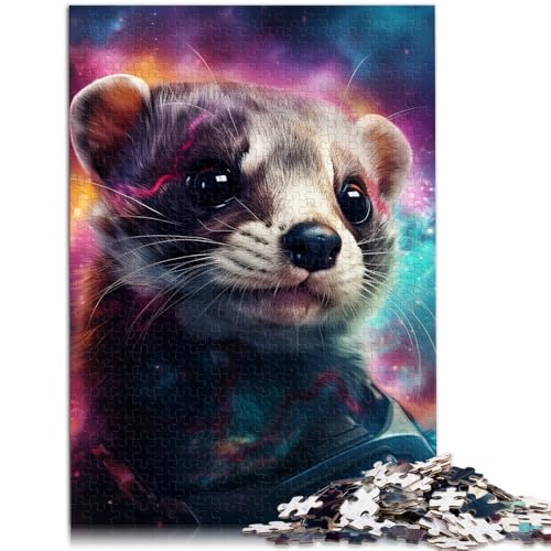 Puzzle für Erwachsene 1000 Teile Tierotter Familienspaß Puzzle ganze Familie ab 14 Jahren 50x75cm von BBVNFLIR