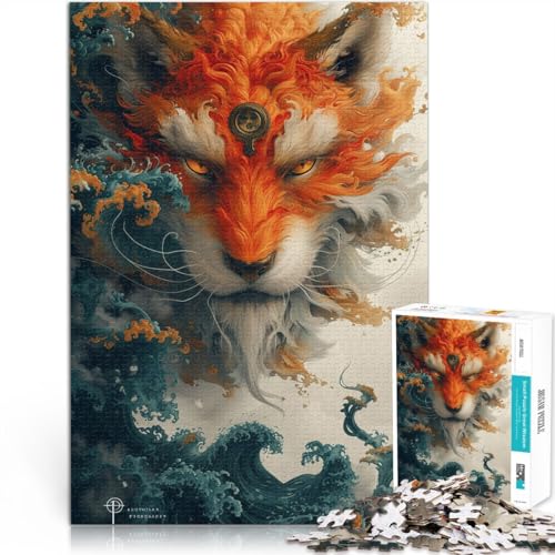 Puzzle für Erwachsene 1000 Teile Tigerkunst Quizspiel lustige Aktivitäten zu Hause Geburtstagsgeschenk Reisegeschenk für 14-Jährige 26x38cm von BBVNFLIR