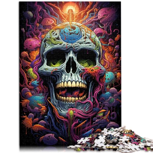 Puzzle für Erwachsene 1000 Teile Totenkopf jedes Teil ist einzigartig – anspruchsvolles Familienspiel für Teenager ab 14 Jahren 26x38cm von BBVNFLIR