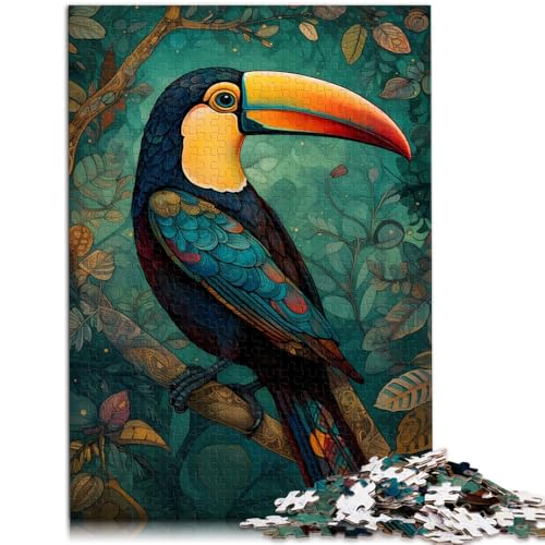 Puzzle für Erwachsene 1000 Teile Tukan-Vogelwald-Puzzlespiel ganze Familie für Teenager ab 14 Jahren 26x38cm von BBVNFLIR