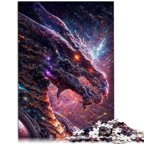Puzzle für Erwachsene 1000 Teile Ultimativer Weltraumdrache Stressabbau Gehirnintelligenz-Herausforderung süchtig machendes Spielzeug 26x38cm von BBVNFLIR