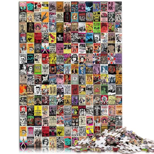 Puzzle für Erwachsene 1000 Teile Vintage-Collage Spielzeug Denkspiel ganze Familie geeignet für Kinder und Jugendliche ab 14 Jahren 26x38cm von BBVNFLIR