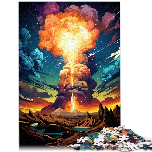 Puzzle für Erwachsene 1000 Teile Vulkanausbruch das Lernspiel für Geburtstag Weihnachten für Teenager ab 14 Jahren 50x75cm von BBVNFLIR