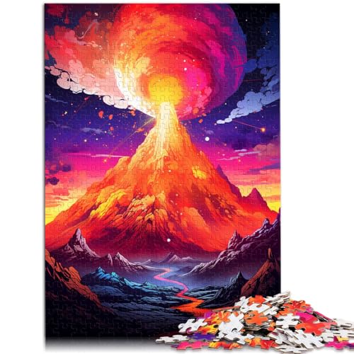 Puzzle für Erwachsene 1000 Teile Vulkanausbrüche Spielzeug Lernspiele Stressabbau Verbesserung des Gedächtnisses für Teenager ab 14 Jahren 26x38cm von BBVNFLIR