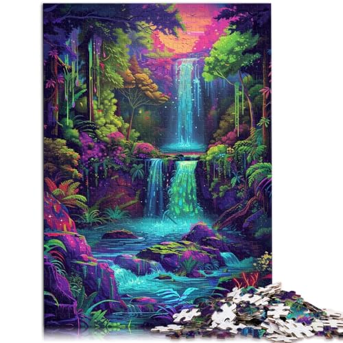 Puzzle für Erwachsene 1000 Teile Wasserfall-Dschungel Das Puzzle ganze Familie ab 14 Jahren 50x75cm von BBVNFLIR