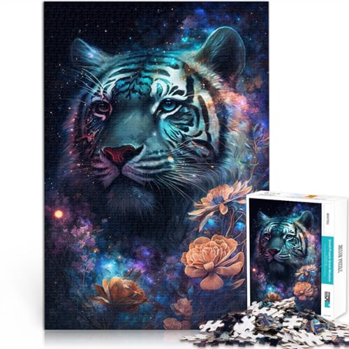 Puzzle für Erwachsene 1000 Teile Weltraum-Tiger-Blumen Puzzle-Kunstwerk Lernspiel für Geburtstag Weihnachten für Teenager ab 14 Jahren 50x75cm Puzzle für Erwachsene 1000 Teile Weltraum-Tiger-Blumen Puzzle-Kunstwerk Lernspiel für Geburtstag Weihnachten für Teenager ab 14 Jahren 50x75cm von BBVNFLIR