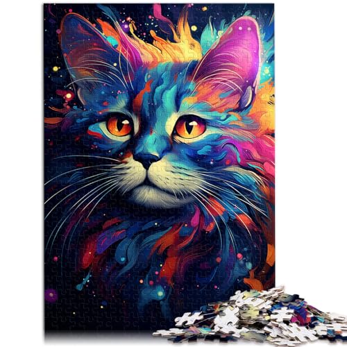 Puzzle für Erwachsene 1000 Teile Weltraumkatzen anspruchsvolles Spiel Geschenke zum Stressabbau Urlaub zu Hause Zeitvertreib für Teenager ab 14 Jahren 26x38cm von BBVNFLIR