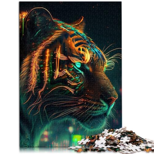 Puzzle für Erwachsene 1000 Teile Wilder Tiger Herausforderndes Spiel Geschenke ganze Familie 26x38cm von BBVNFLIR