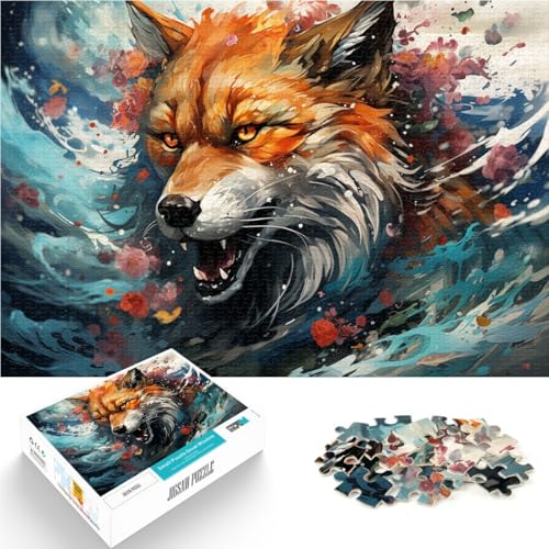 Puzzle für Erwachsene 1000 Teile Wolf-Puzzle – anspruchsvolles Spiel Herausforderung für die Gehirnintelligenz süchtig machendes Spielzeug 50x75cm von BBVNFLIR