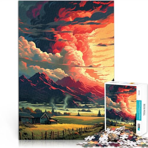 Puzzle für Erwachsene 1000 Teile Wolkengemälde Spiele Spielzeug Geschenk Familienspiel Stressabbau Schwierige Herausforderung 50x75cm von BBVNFLIR
