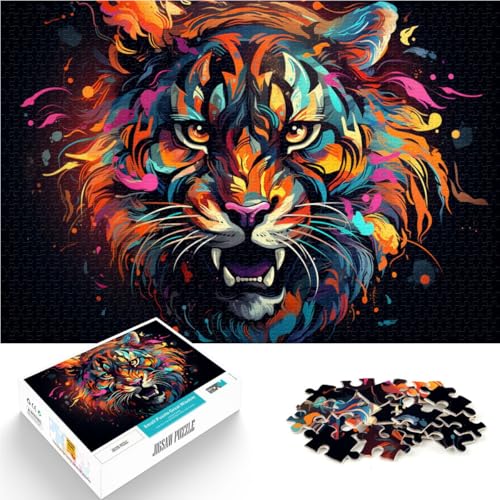 Puzzle für Erwachsene 1000 Teile Wütender Tiger Lernspiel Herausforderung Spielzeug Geburtstagsgeschenk für Teenager ab 14 Jahren 50x75cm von BBVNFLIR