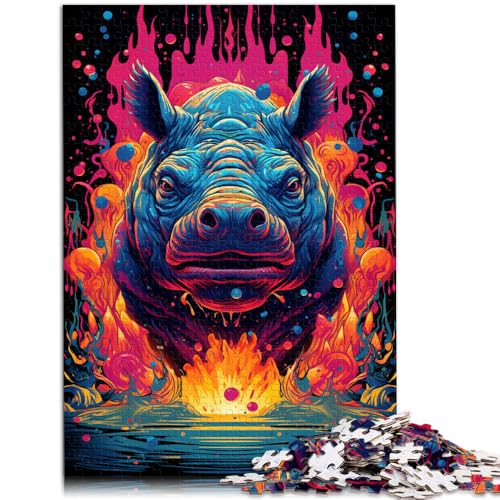 Puzzle für Erwachsene 1000 Teile Wütendes buntes Nilpferd Lernpuzzle EIN Kunstwerk für Teenager ab 14 Jahren 26x38cm Puzzle für Erwachsene 1000 Teile Wütendes buntes Nilpferd Lernpuzzle EIN Kunstwerk für Teenager ab 14 Jahren 26x38cm von BBVNFLIR