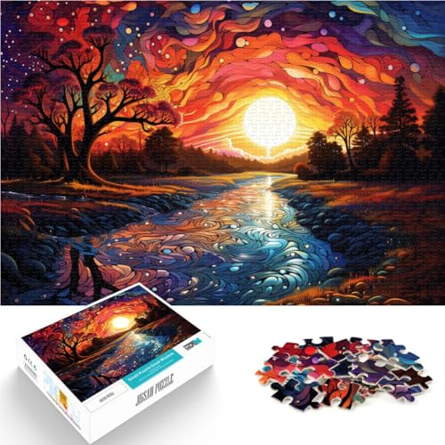 Puzzle für Erwachsene 1000 Teile Wunder unter dem Sonnenuntergang pädagogisches Stressabbau-Spielzeug verbessert das Gedächtnis 26x38cm von BBVNFLIR