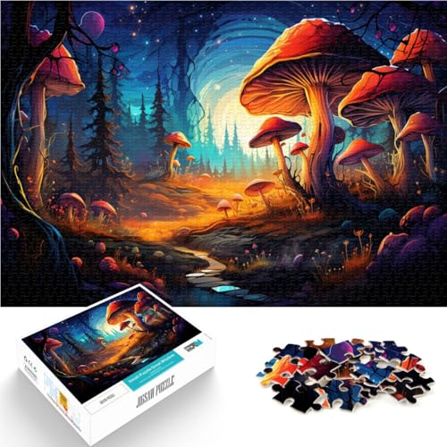 Puzzle für Erwachsene 1000 Teile Zauberpilz Familienunterhaltung Spielzeug Kunstwerk Geschenk für Teenager ab 14 Jahren 50x75cm von BBVNFLIR
