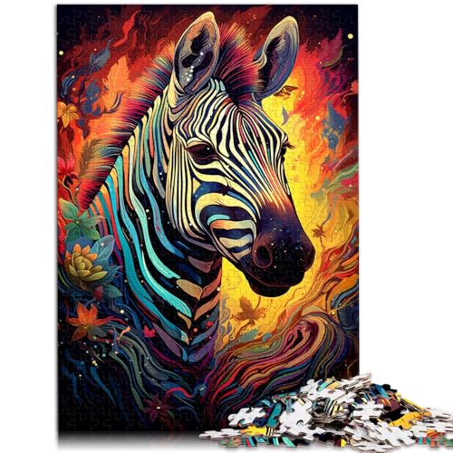 Puzzle für Erwachsene 1000 Teile Zebra malen schwieriges und herausforderndes Lernspiel für Geburtstag Weihnachten geeignet für Jugendliche ab 14 Jahren 26x38cm von BBVNFLIR