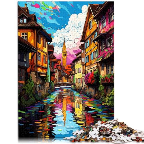Puzzle für Erwachsene 1000 Teile Züricher Altstadt Lernpuzzle EIN Kunstwerk für Jugendliche ab 14 Jahren 50x75cm von BBVNFLIR