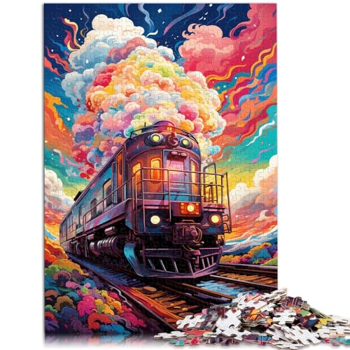 Puzzle für Erwachsene 1000 Teile Zug Lernen Pädagogisches Spielzeug Gehirn Intelligenz Herausforderung süchtig machendes Spielzeug für Teenager ab 14 Jahren 50x75cm von BBVNFLIR