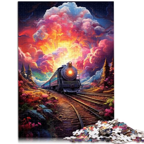 Puzzle für Erwachsene 1000 Teile Zug Lernspiele für Zuhause DIY-Spielzeug ganze Familie für Teenager ab 14 Jahren 26x38cm von BBVNFLIR