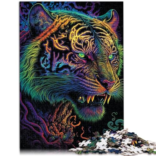 Puzzle für Erwachsene 1000 Teile abstrakt psychedelisch das Puzzle Herausforderung der Gehirnintelligenz süchtig machendes Spielzeug für 14-Jährige 26x38cm von BBVNFLIR