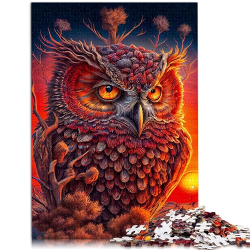 Puzzle für Erwachsene 1000 Teile abstrakte Eule Lernspielzeug Familienspiele verbessert das Gedächtnis für Teenager ab 14 Jahren 50x75cm von BBVNFLIR