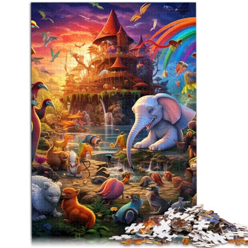 Puzzle für Erwachsene 1000 Teile afrikanische Tiere Heimdekoration Puzzle-Spielzeug Herausforderung der Gehirnintelligenz süchtig machendes Spielzeug 26x38cm von BBVNFLIR