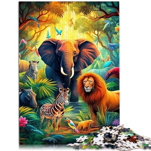 Puzzle für Erwachsene 1000 Teile afrikanische Tiere Spielzeug Lernspiele Stressabbau tolles Geschenk für Teenager ab 14 Jahren 26x38cm von BBVNFLIR