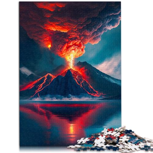 Puzzle für Erwachsene 1000 Teile ausbrechender Vulkan anspruchsvolles Spiel Puzzle Geburtstagsgeschenk für Teenager ab 14 Jahren 50x75cm von BBVNFLIR