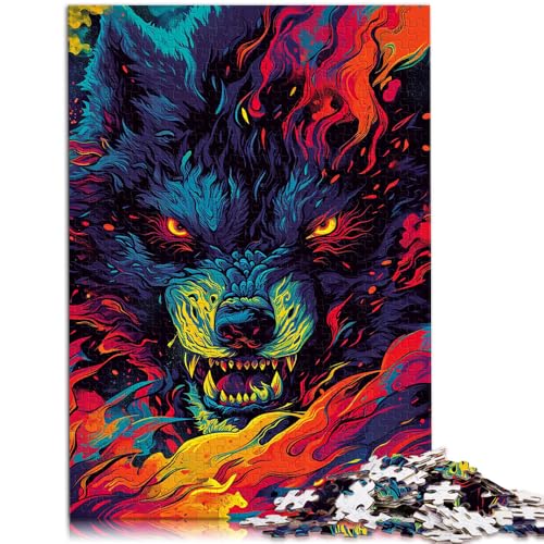 Puzzle für Erwachsene 1000 Teile bizarres „Wütender Wolf“-Quizspiel Familienspiel zum Stressabbau schwierige Herausforderung für Kinder ab 14 Jahren 26x38cm Puzzle für Erwachsene 1000 Teile bizarres „Wütender Wolf“-Quizspiel Familienspiel zum Stressabbau schwierige Herausforderung für Kinder ab 14 Jahren 26x38cm von BBVNFLIR