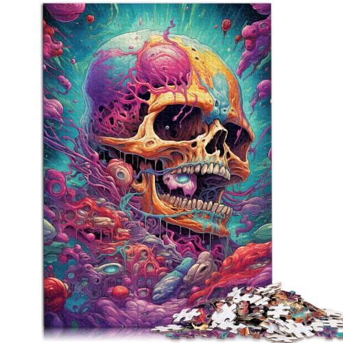 Puzzle für Erwachsene 1000 Teile böser Totenkopf Spielspielzeug für die Familie Geschenk zum Stressabbau schwierige Herausforderung für 14-Jährige 26x38cm von BBVNFLIR