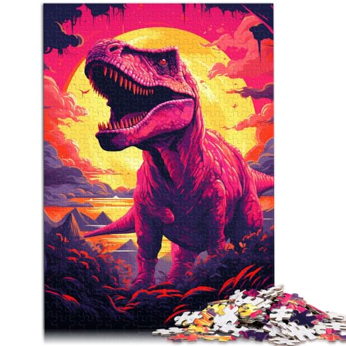 Puzzle für Erwachsene 1000 Teile bunt Tyrannosaurus Rex Lernspielzeug Familienspiele für Teenager ab 14 Jahren 50x75cm von BBVNFLIR