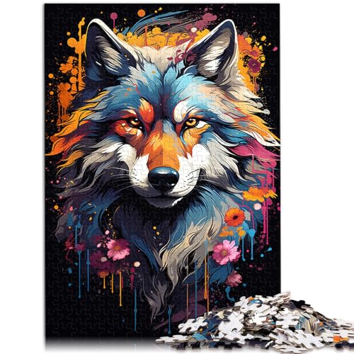 Puzzle für Erwachsene 1000 Teile bunter Fantasy-Wolf Denkspiel Familienspiel Stressabbau schwierige Herausforderung 26x38cm Puzzle für Erwachsene 1000 Teile bunter Fantasy-Wolf Denkspiel Familienspiel Stressabbau schwierige Herausforderung 26x38cm von BBVNFLIR