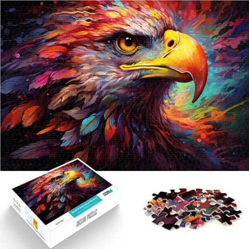 Puzzle für Erwachsene 1000 Teile buntes Adlergemälde Denkspiel Lernspiel für Geburtstag Weihnachten 26x38cm von BBVNFLIR