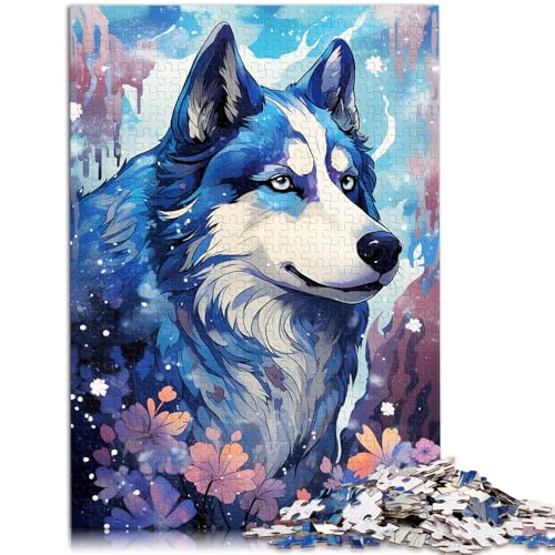 Puzzle für Erwachsene 1000 Teile buntes Husky-Spiel Spielzeug tolles Geschenk für Spiele geeignet für Teenager ab 14 Jahren 26x38cm von BBVNFLIR