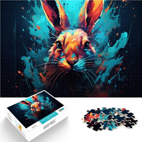 Puzzle für Erwachsene 1000 Teile buntes Kaninchen Familienunterhaltungsspielzeug Heimkunstdekor für Teenager ab 14 Jahren 26x38cm Puzzle für Erwachsene 1000 Teile buntes Kaninchen Familienunterhaltungsspielzeug Heimkunstdekor für Teenager ab 14 Jahren 26x38cm von BBVNFLIR