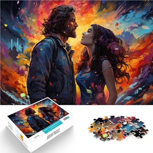Puzzle für Erwachsene 1000 Teile buntes Paar Lernpuzzle Heimkunstdekor für Teenager ab 14 Jahren 50x75cm von BBVNFLIR