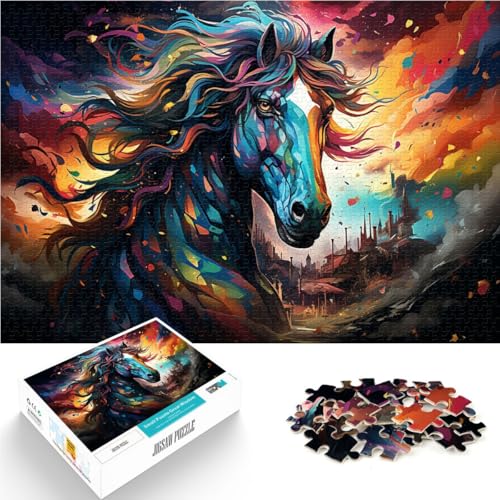 Puzzle für Erwachsene 1000 Teile buntes Pferde-Lernpuzzle EIN Kunstwerk für Teenager ab 14 Jahren 26x38cm Puzzle für Erwachsene 1000 Teile buntes Pferde-Lernpuzzle EIN Kunstwerk für Teenager ab 14 Jahren 26x38cm von BBVNFLIR