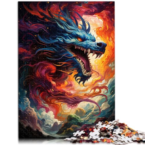 Puzzle für Erwachsene 1000 Teile buntes chinesisches Drachen-Puzzle – anspruchsvolles Spiel EIN Kunstwerk für Teenager ab 14 Jahren 50x75cm von BBVNFLIR