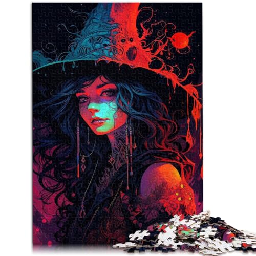 Puzzle für Erwachsene 1000 Teile die Hexe Lernspielzeug Familienspiele Stressabbau geeignet für Teenager ab 14 Jahren 26x38cm von BBVNFLIR
