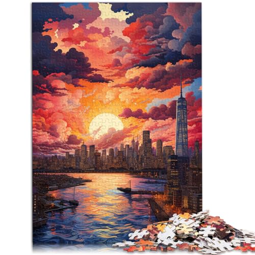 Puzzle für Erwachsene 1000 Teile dynamische Stadtansicht anspruchsvolles Spiel Heimkunstdekor für Teenager ab 14 Jahren 26x38cm von BBVNFLIR