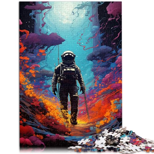 Puzzle für Erwachsene 1000 Teile farbenfrohe Astronautenspiele Spielzeug Geschenk Wanddekoration einzigartige Geburtstags 50x75cm von BBVNFLIR