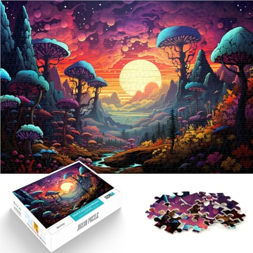 Puzzle für Erwachsene 1000 Teile farbenfrohe Fantasielandschaft Lernpuzzle Stressabbau für Jugendliche ab 14 Jahren 26x38cm von BBVNFLIR